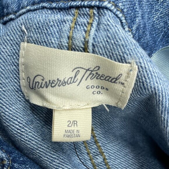 NEW Women's 2 Long Sleeve Utility Baggy Denim Jumpsuit - Universal Thread M0039 - Picture 7 of 9